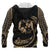 Tonga Polynesian ll Over Custom Hoodie Gold Tribal Wave - Polynesian Pride