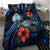 Guam Polynesian Bedding Set - Blue Turtle Hibiscus - Polynesian Pride