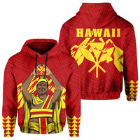 King Kanaka Kauka Hoodie Red Unisex Red - Polynesian Pride