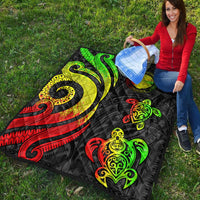 Northern Mariana Islands Premium Quilt - Reggae Tentacle Turtle - Polynesian Pride