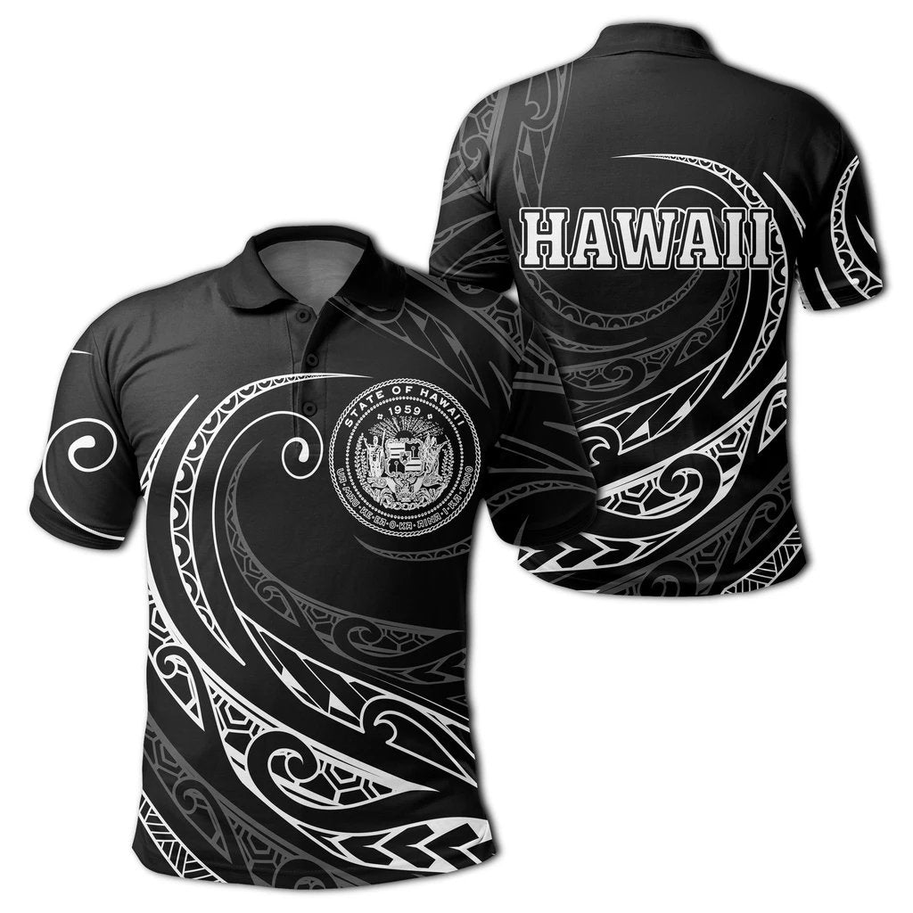 Hawaii Polynesian Polo Shirt Frida Style Unisex White - Polynesian Pride