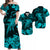 Hawaii Matching Dress and Hawaiian Shirt Polynesia Turquoise Shark LT13 Turquoise - Polynesian Pride