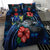 Cook Islands Polynesian Bedding Set - Blue Turtle Hibiscus - Polynesian Pride