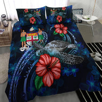 Fiji Polynesian Bedding Set - Blue Turtle Hibiscus - Polynesian Pride