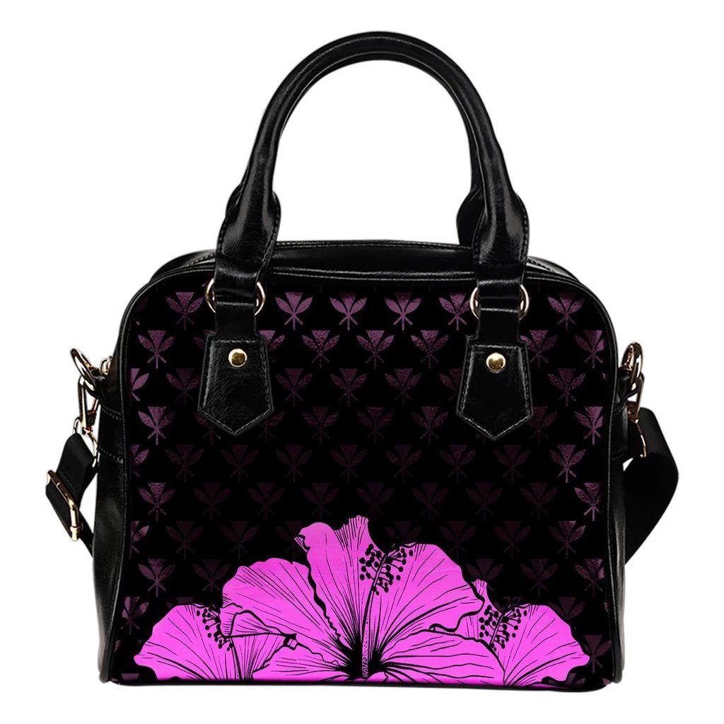 Kanaka Hibiscus Shoulder Handbag Pink - Rich Style One Size Pink - Polynesian Pride