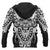 Polynesian All Over Zip up Hoodie Tattoo Tiki White - Polynesian Pride