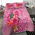 Marshall Islands Polynesian Bedding Set - Floral With Seal Pink - Polynesian Pride