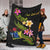 Cook Islands Polynesian Blanket - Plumeria Tribal - Polynesian Pride