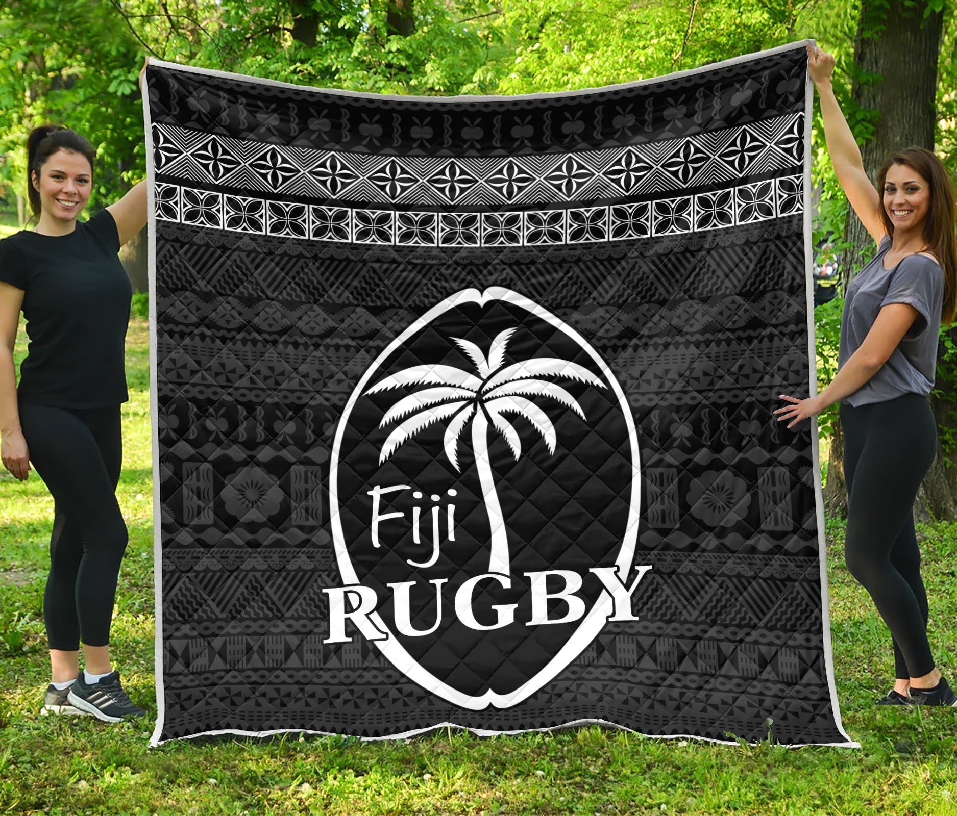 Fiji Rugby Premium Quilt Lifestyle 2022 Flying Fijians LT13 Black - Polynesian Pride