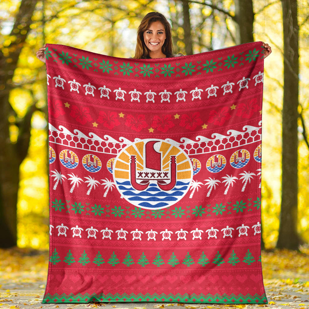 Tahiti Christmas Blanket - Ugly Christmas - LT12 - Polynesian Pride