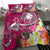Fiji Custom Personalised Bedding Set - Turtle Plumeria (Pink) - Polynesian Pride