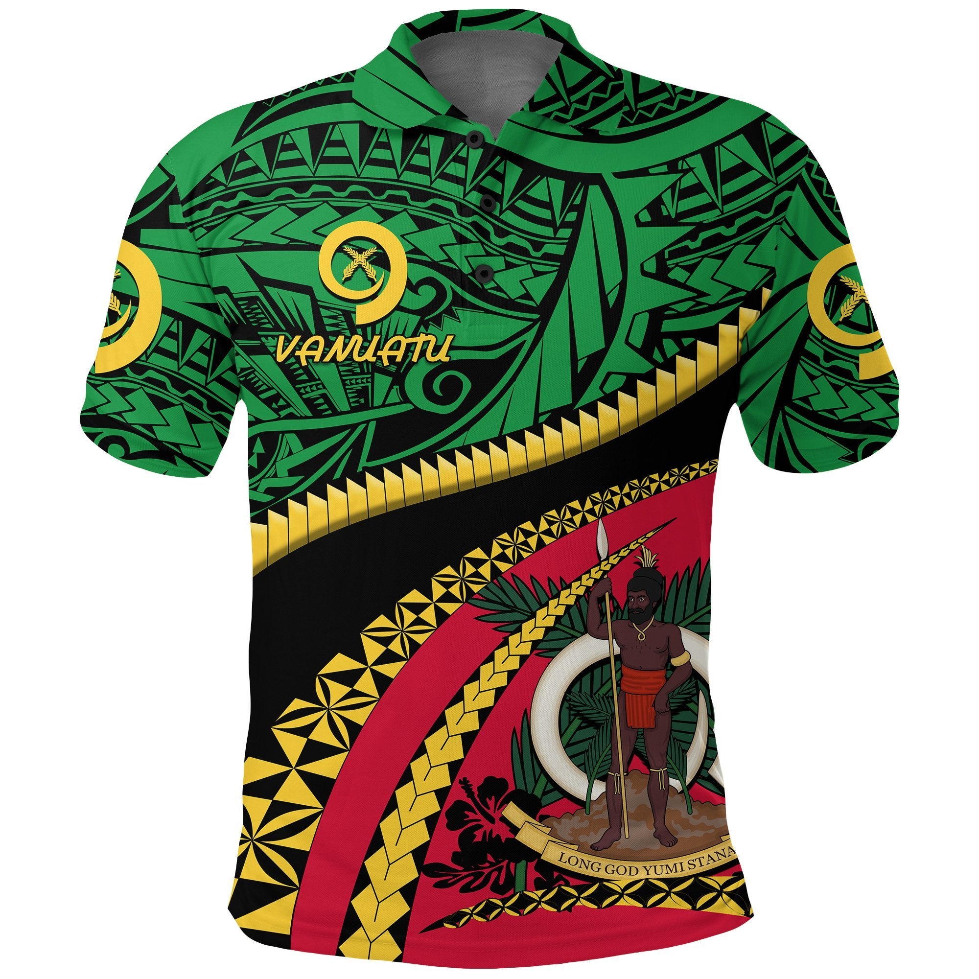 Vanuatu Polo Shirt Road To Hometown Green - Polynesian Pride