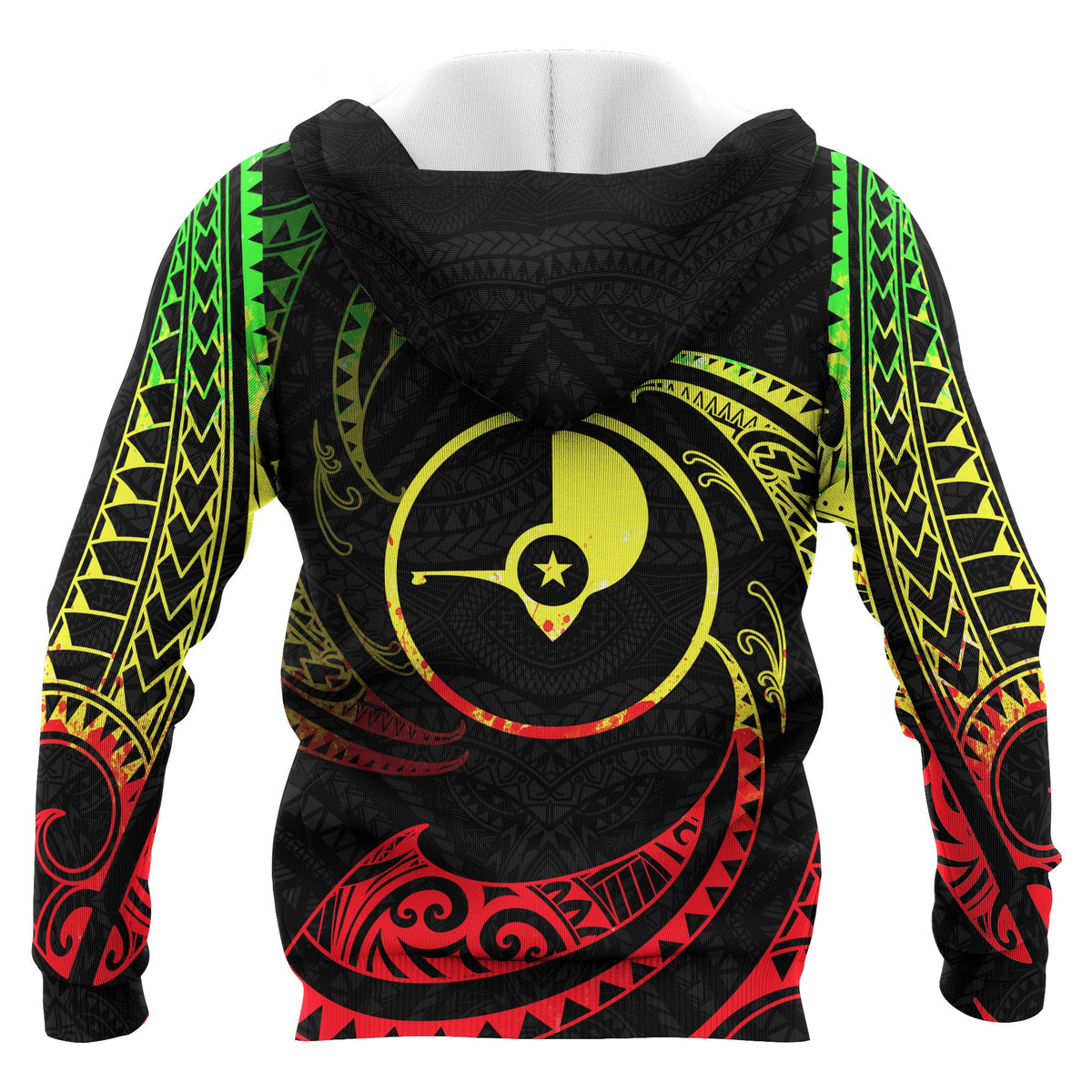 Yap Micronesia ll Over Hoodie Reggae Tribal Wave - Polynesian Pride