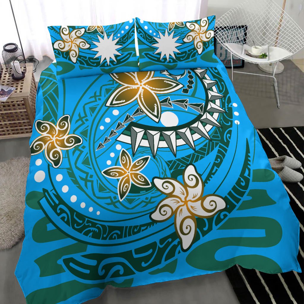 Nauru Bedding Set - Spring Style Blue Color - Polynesian Pride