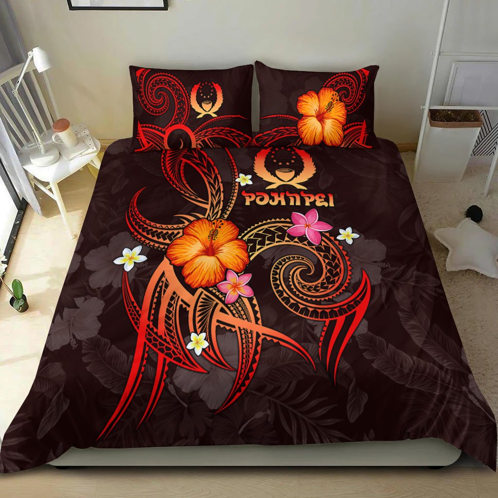 Pohnpei Polynesian Bedding Set - Legend of Pohnpei (Red) Red - Polynesian Pride