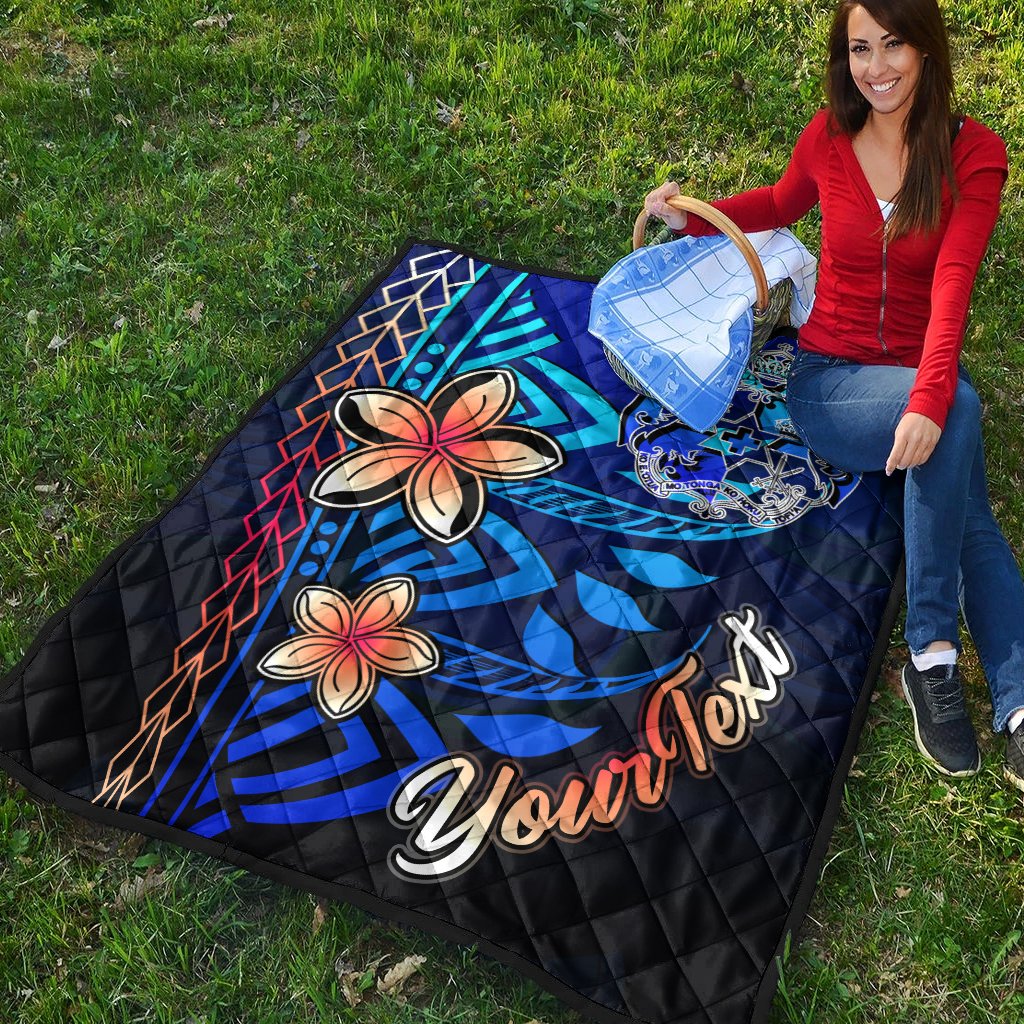 Tonga Custom Personalised Premium Quilt - Vintage Tribal Mountain - Polynesian Pride