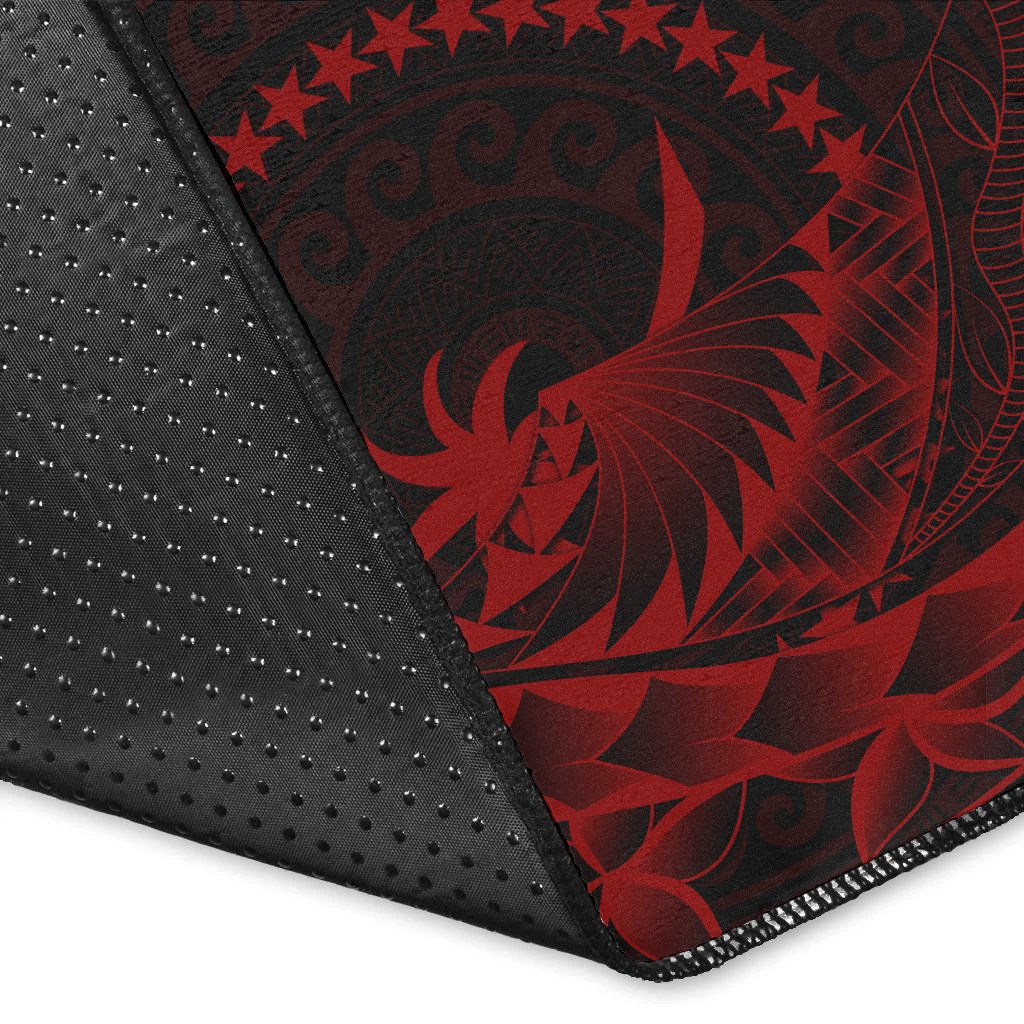 Chuuk Area Rug - Custom Personalised Polynesian Pattern Style Red Color - Polynesian Pride