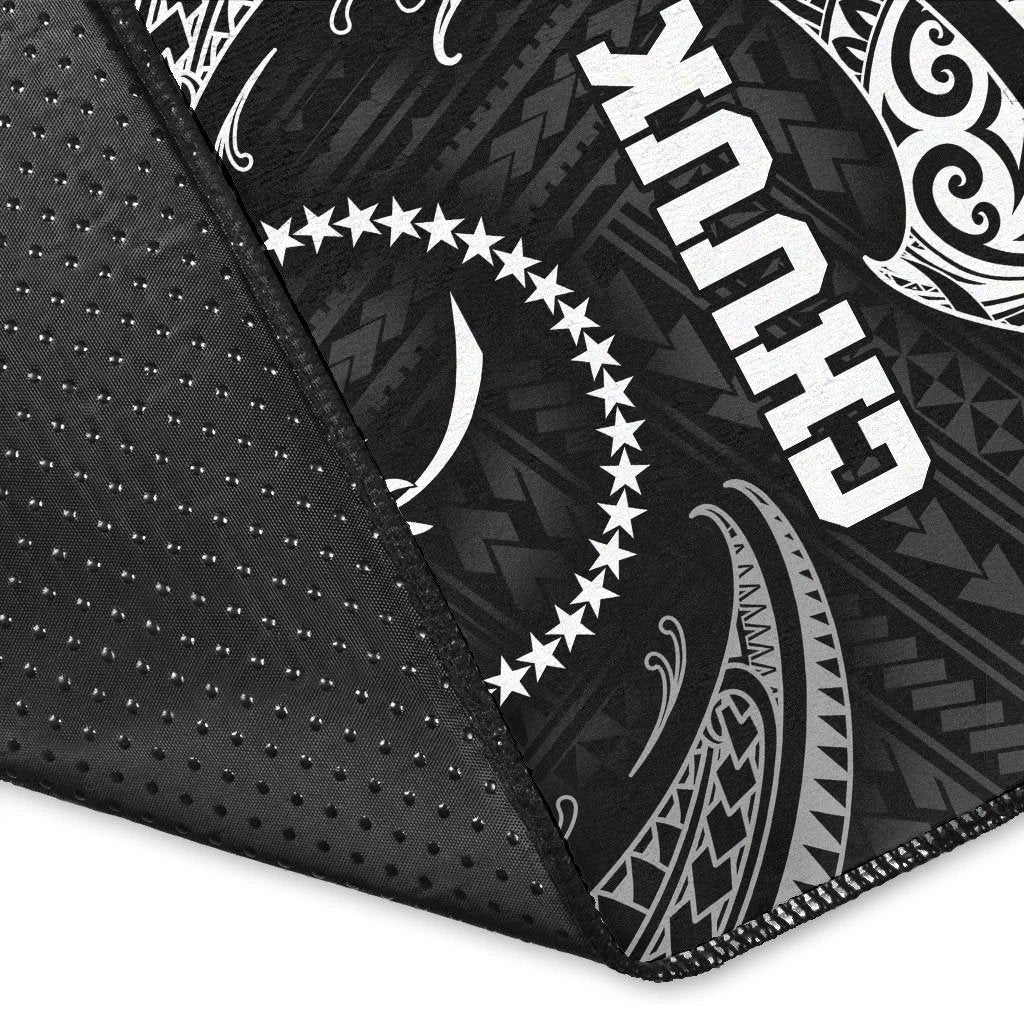 Chuuk Micronesia Area Rug - White Tribal Wave - Polynesian Pride