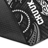 Chuuk Micronesia Area Rug - White Tribal Wave - Polynesian Pride