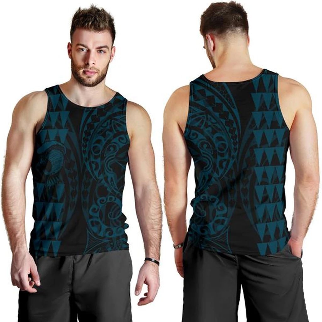 Hawaii Warrior Men's Tank Top Blue Blue - Polynesian Pride