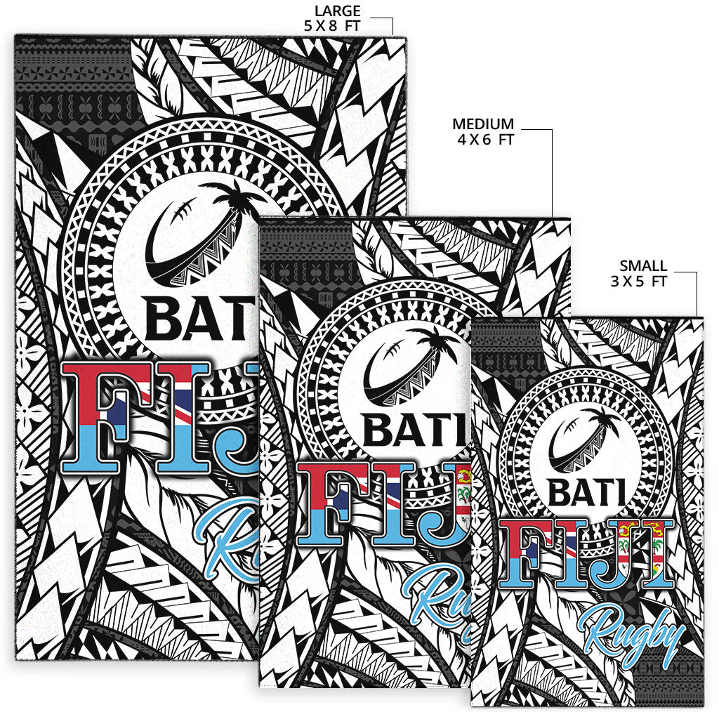 Fiji Rugby Bati Tapa Pattern Area Rug - LT2 - Polynesian Pride
