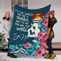 (Custom Personalised) Kiribati Mothers Day With Green Turtle Blanket - LT12 - Polynesian Pride