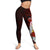 Tuvalu Polynesian Custom Personalised Legging - Coat Of Arm With Hibiscus - Polynesian Pride