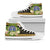 Northern Mariana Islands High Top Shoes - Polynesian Gold Patterns Collection Unisex White - Polynesian Pride