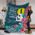 (Custom Personalised) New Caledonia Mothers Day With Green Turtle Blanket - LT12 - Polynesian Pride