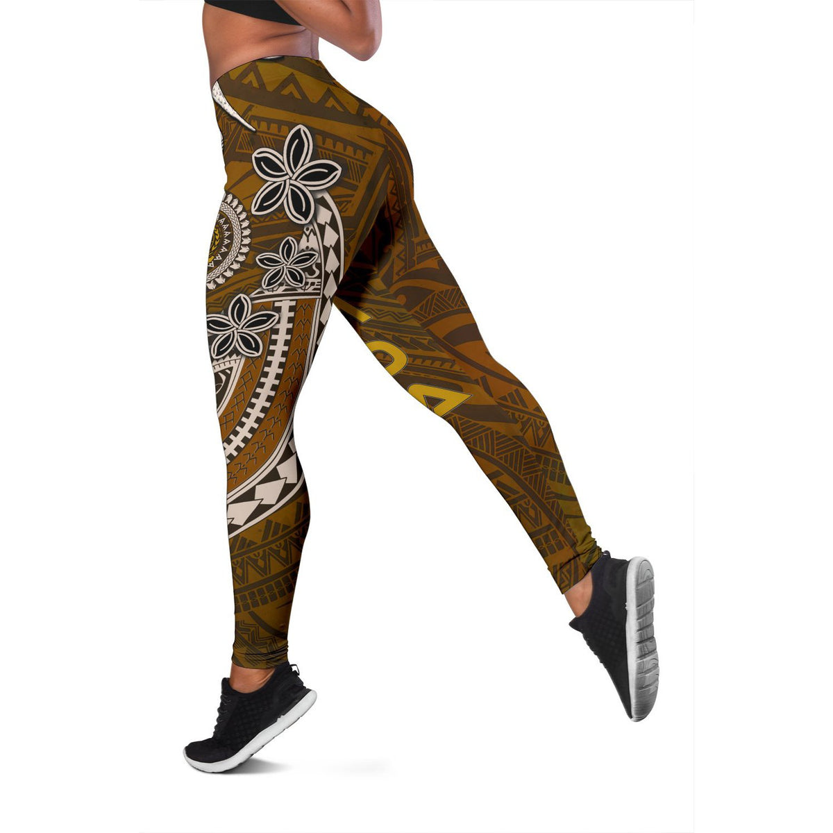 Samoa Women's Leggings - Polynesian Boar Tusk - Polynesian Pride