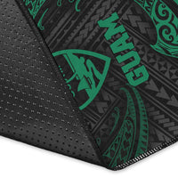 Guam Polynesian Area Rug - Green Tribal Wave - Polynesian Pride