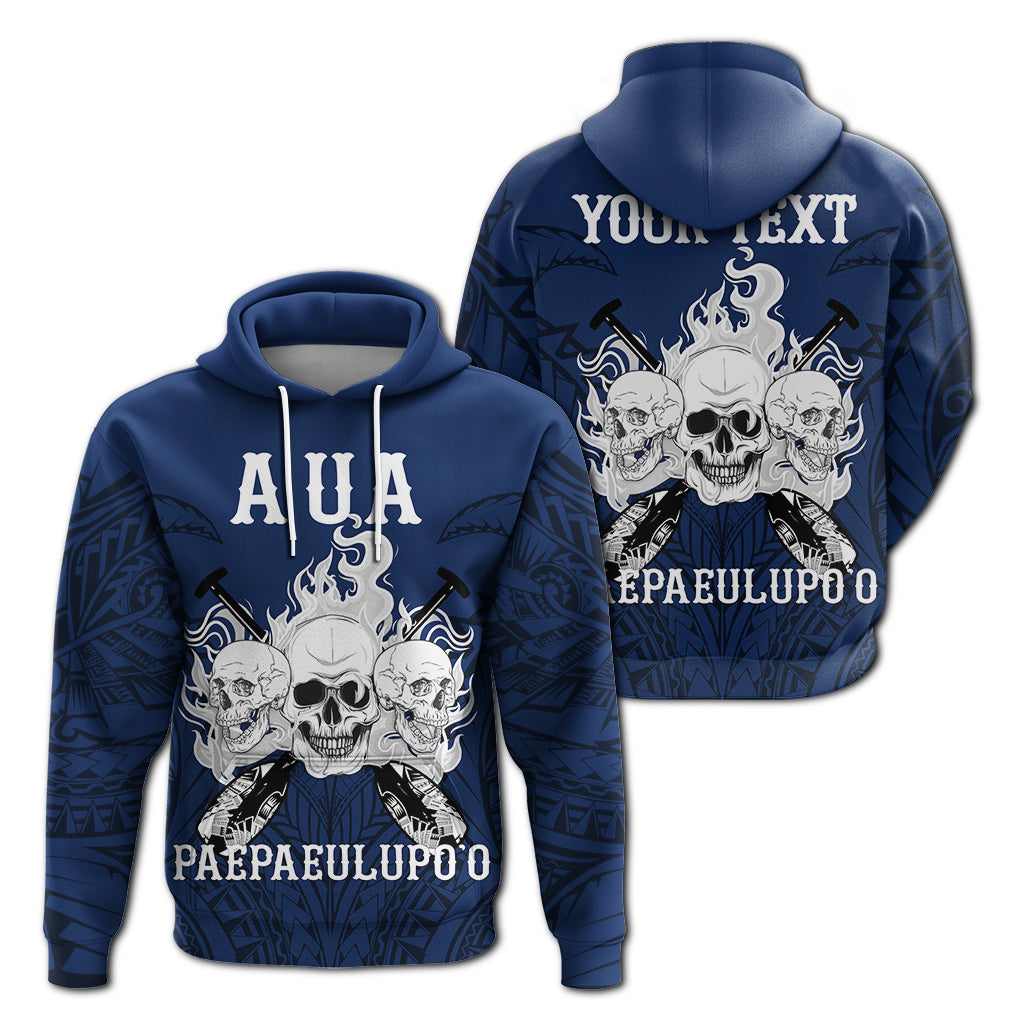 Custom American Samoa Hoodie Aua Paepaeulupoo Pride LT12 Unisex Blue - Polynesian Pride