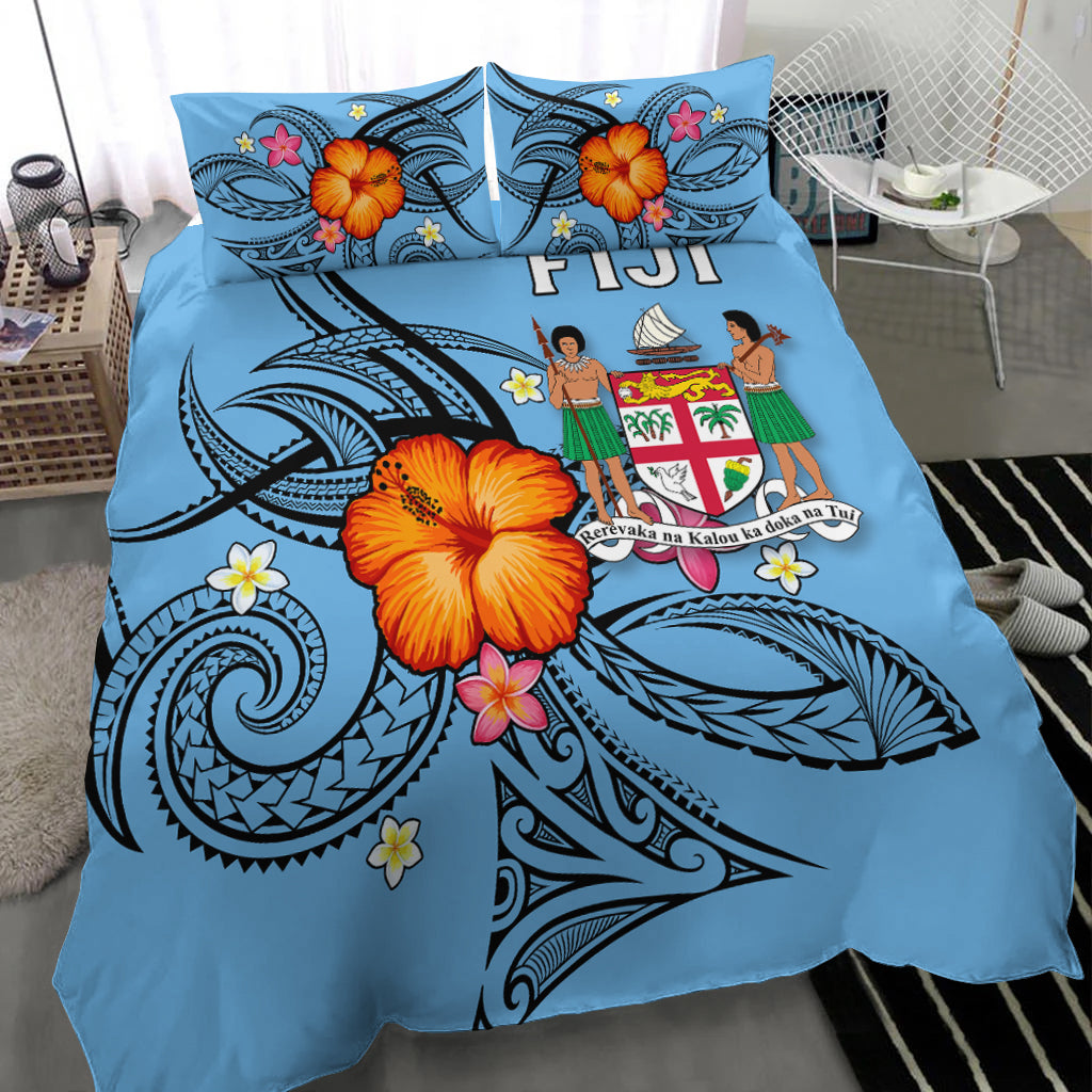 Fiji Bedding Set - Hibiscus With Tribal - LT12 - Polynesian Pride