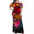 Papua New Guinea Off Shoulder Long Dress Alluring Polynesia and Tropical Flowers LT13 Women Black - Polynesian Pride