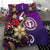 Northern Mariana Bedding Set - Tribal Flower With Special Turtles Purple Color - Polynesian Pride