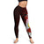 New Caledonia Polynesian Legging - Coat Of Arm With Hibiscus - Polynesian Pride