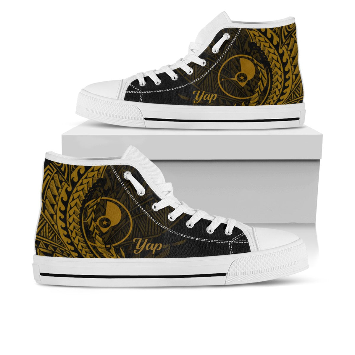 Yap High Top Shoes - Wings Style - Polynesian Pride