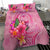 Guam Polynesian Bedding Set - Floral With Seal Pink - Polynesian Pride