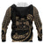 Fiji Polynesian ll Over Custom Hoodie Gold Tribal Wave - Polynesian Pride