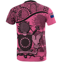 Cook islands Pink Coat of Arms T Shirt - Polynesian Pride