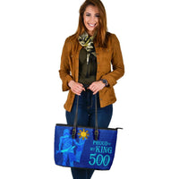 Philippines Large Leather Tote - Proud Of My King - Polynesian Pride