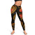 American Samoa Polynesian Women Legging - Gold Plumeria - Polynesian Pride