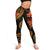 Kosrae Micronesian Women Legging - Gold Plumeria - Polynesian Pride