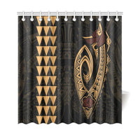 Hawaii Kakau Makau Fish Hook Polynesian Shower Curtain - Original - Polynesian Pride