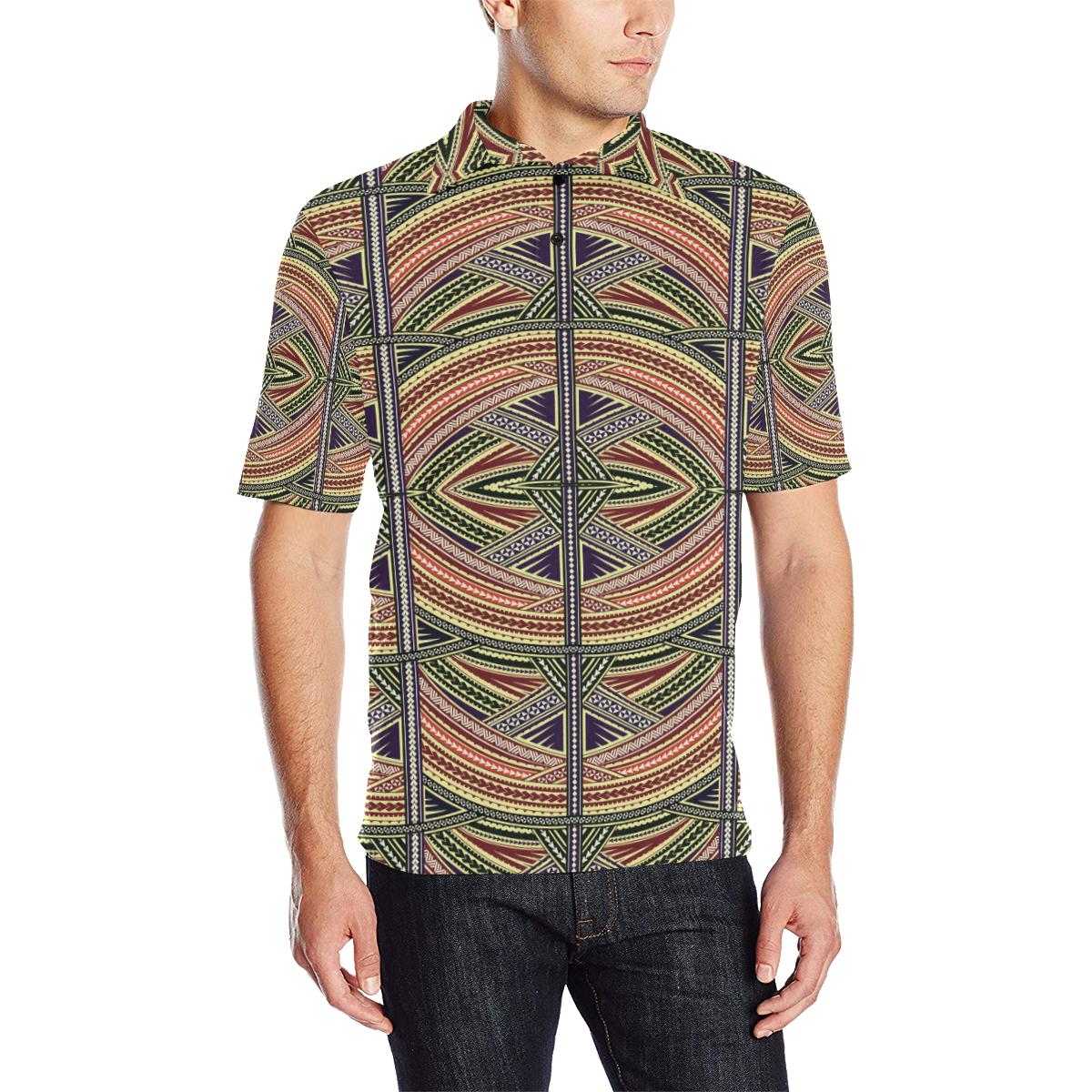 Polynesian Polo Shirt Mix Unisex Black - Polynesian Pride
