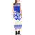 Polynesian Phaedra Sleeveless Open Fork Long Dress - Blue Hibiscus - Polynesian Pride