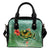 Turtle And Hibiscus Shoulder Handbag 01 One Size Black - Polynesian Pride