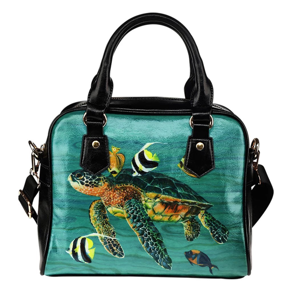 Turtle Shoulder Handbag 09 One Size Black - Polynesian Pride