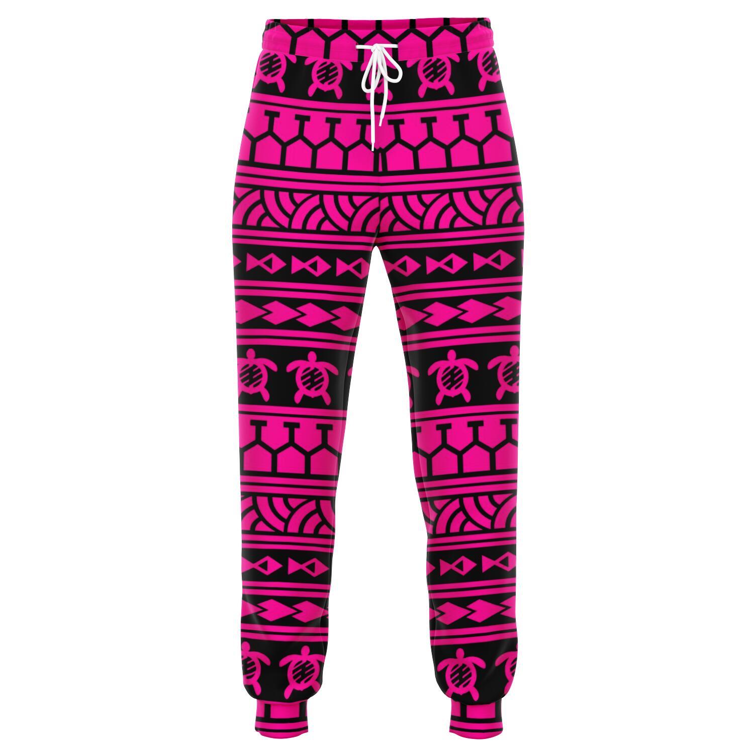 Polynesian Tattoo Tribal Pink Joggers Unisex Pink - Polynesian Pride