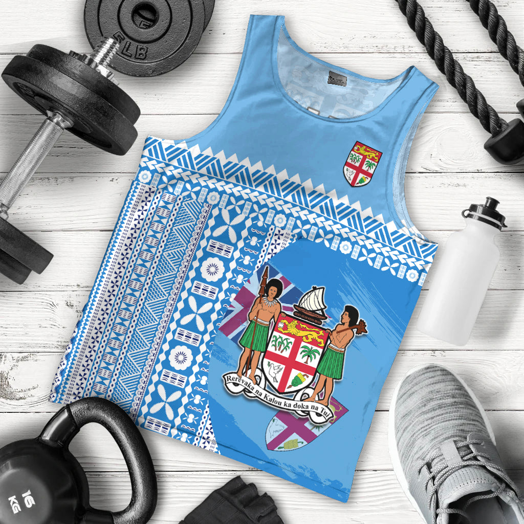 Fiji Dreamy Men Tank Top Tapa Pattern LT13 - Polynesian Pride